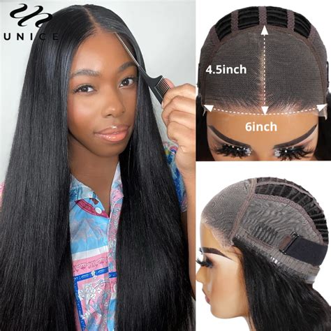 Unice Hair Wear Go Glueless Wig Pre Cut 6x45 Lace Closure Wig Human