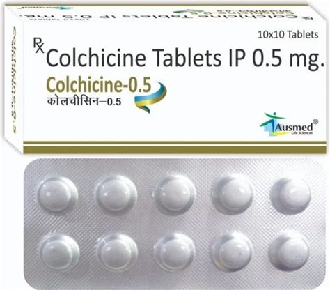 Colchicine Tablet Strength 0 5 Mg At Rs 450 Stripe Zycolchin Tablet