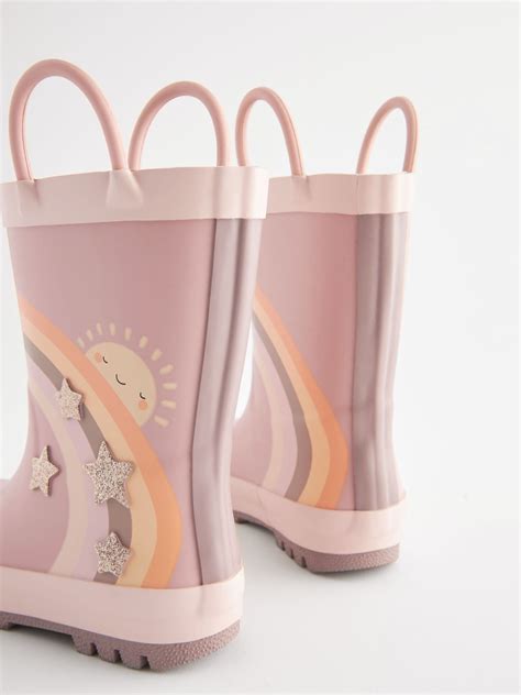 Buy Neutral Rainbow Handle Wellies From The Next Uk Online Shop