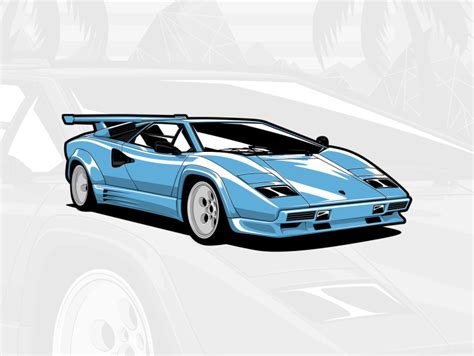 Lamborghini Countach by Karolis Bagdonavičius on Dribbble