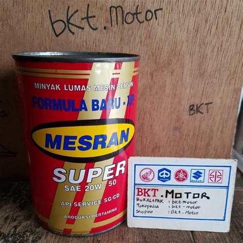 Jual Oli Mesran Super Kaleng Sae W Api Sg Cd Liter Di Lapak