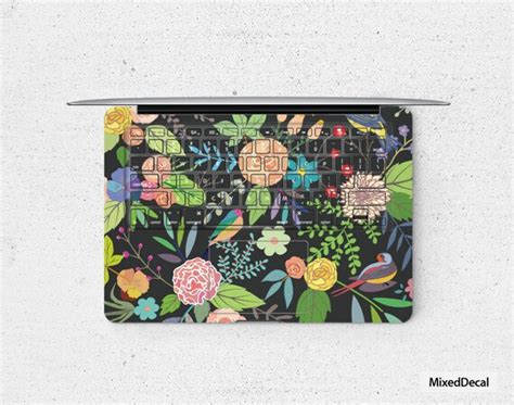 Macbook Air Keyboard Stickers Floral Mac Keyboard Skin Macbook | Etsy