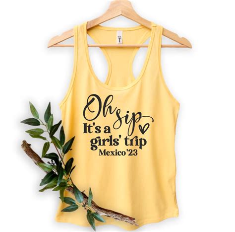 Girls Trip Tank Girls Weekend Tank Custom Girls Vacation Tank Oh Sip