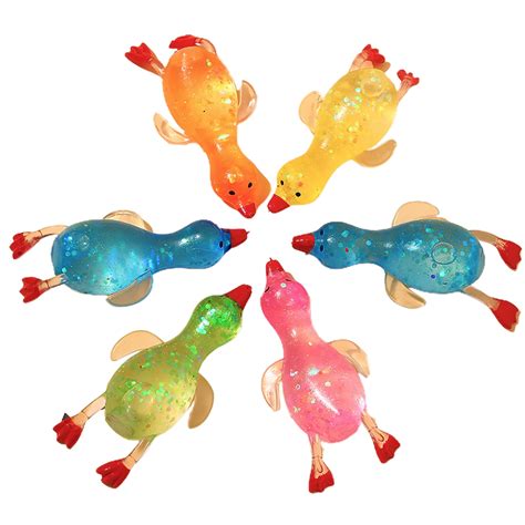 Duck Squeeze Toy Stretchy Slow Rebound Glitter Maltose Soft TPR