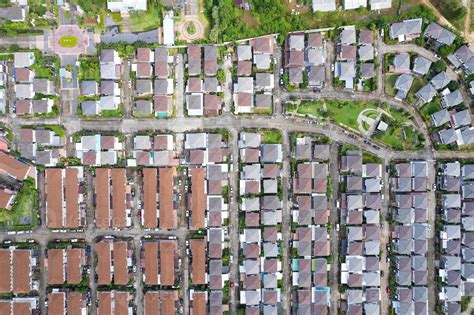 New Development Real Estate Aerial View Of Residential Houses And