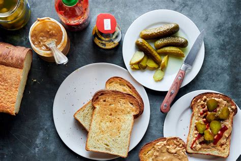 Peanut Butter Sandwich With Sriracha and Pickles Recipe