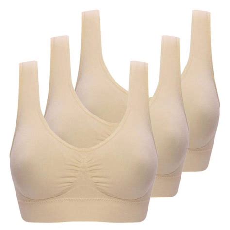 Valcatch 3 Pack Sports Bras For Women Seamless Wirefree Comfort Back