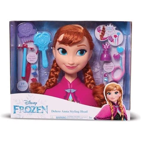 La Reine Des Neiges Anna Tête À Coiffer Deluxe 19 Accessoires De