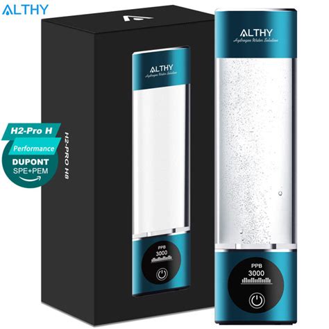 Althy Molecular Hydrogen Water Generator Bottle Dupont Spepem Dual