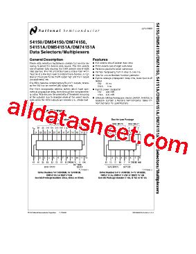 74151 Datasheet(PDF) - National Semiconductor (TI)