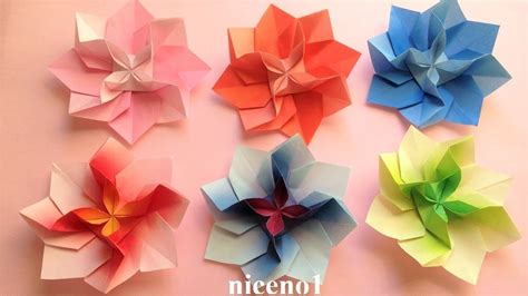 Origami Flower Tutorial Niceno Origami Flowers