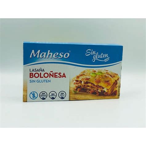 LASAÑA BOLOÑESA SIN GLUTEN MAHESO 525 GR