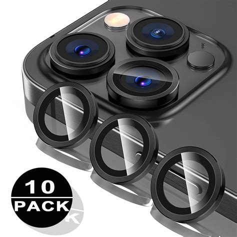 10 PACK Luxury Metal Ring Camera Lens Protector For Iphone 15 Pro Max