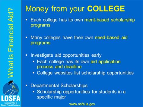 Losfa Programs Tops Scholarship College Access And Outreach Ppt Download