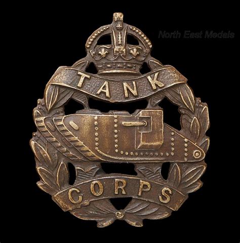 Tank Corps Officers Bronze Osd Collar Badge British Badges And Medals