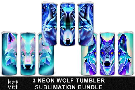 Wolf Tumbler Png Bundle Sublimation Png Graphic By Batvet Creative