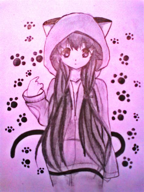 cute anime cat girl by xinje on DeviantArt