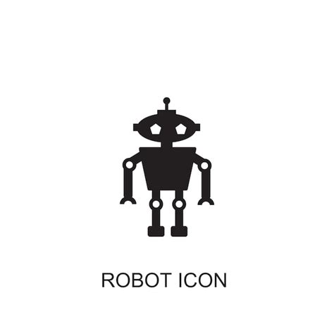 Roboter Vektor Symbol Symbol Premium Vektor