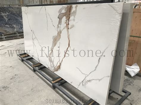 Calacatta Gold Statuary Polished Glossy Sintered Stone Slab From China