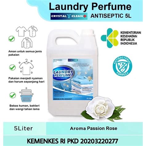 Jual Crystal Clean Parfum Laundry Liter Antibacterial Perfume Pakaian