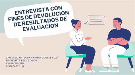 Entrevista con fines de devolución de resultados de evaluación YouTube