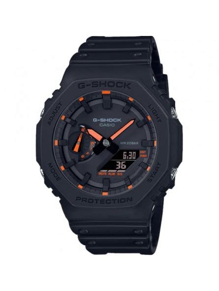 Montre Homme Casio G Shock En Résine Noir Ref Ga 2100 1a4er