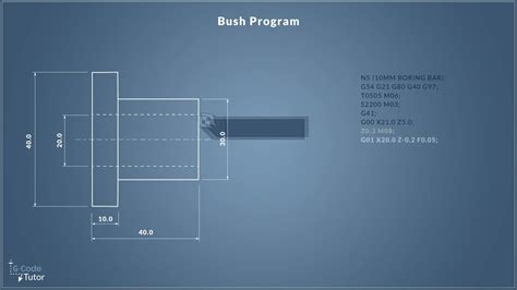 Lets Write G Code Programming A Cnc Lathe To Make A Bush Part 5