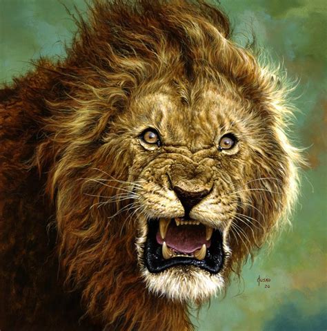 Bad Hair Day Lion Portrait In Joe Juskos Jusko Paintings Comic Art