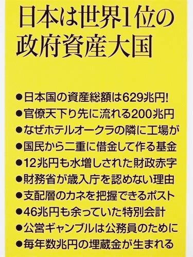 送料無料 『日本は世界1位の政府資産大国』 消費増税不要 経済学 髙橋洋一 高橋洋一 アベノミクス 財務省 埋蔵金 天下り 新書｜paypayフリマ