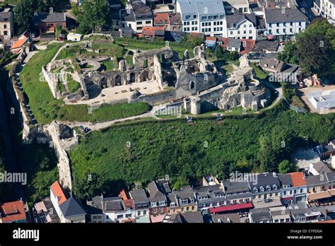 The Netherlands, Valkenburg, Ruins of castle. Aerial Stock Photo - Alamy