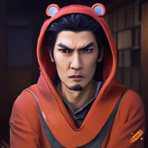 Kazuma Kiryu Wearing Umaru Chan Hood With Ears On Craiyon