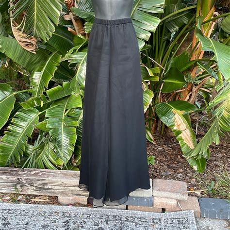 Alex Evenings Pants And Jumpsuits Alex Evenings Sheer Black Palazzo Pants Poshmark