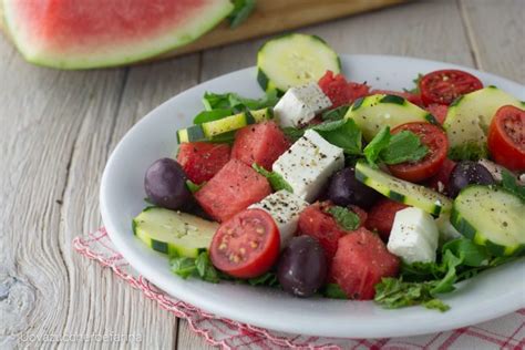 Insalata Con Anguria Feta E Cetrioli Uovazuccheroefarina