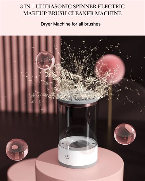 2023 Automatic 3 In 1 Ultrasonic Spinner Electric Makeup Brush Cleaner And Make Up Dryer Machine