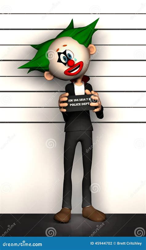 Clown Mugshot Misdadiger Stock Illustratie Illustration Of Raad 45944702