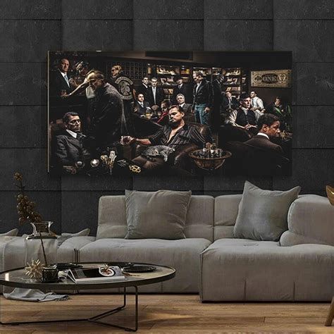 Famous Gangsters Canvas Wall Art Gangsters Canvas Print Home Etsy