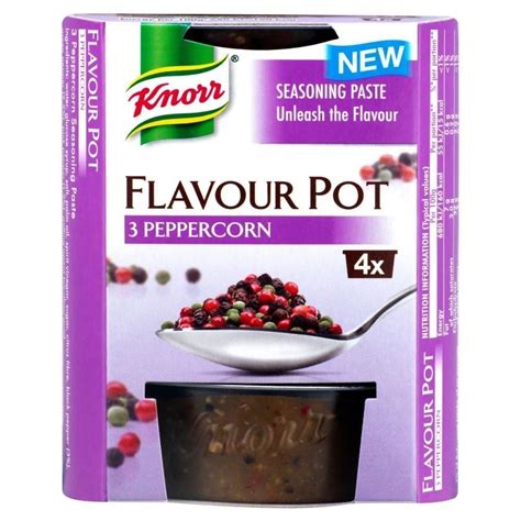 Knorr 3 Peppercorn Flavour Pot 4x23g Pack Of 2 Flavors