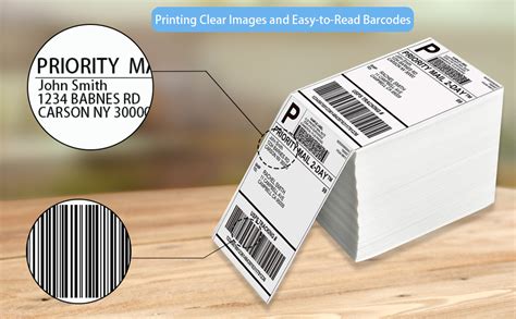 Besteasy 4 X 6 Fanfold Direct Thermal Labels 4 Stack 1000 Labels White