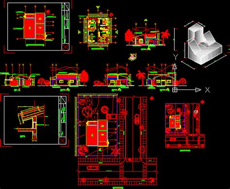 Housing Two Bedrooms Dwg Section For Autocad Designs Cad