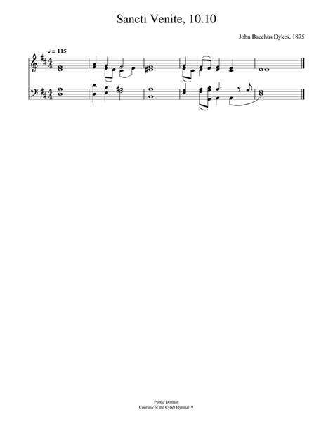 Draw Nigh And Take The Body Of The Lord John B Dykes Sheet Music For Piano Piano Duo