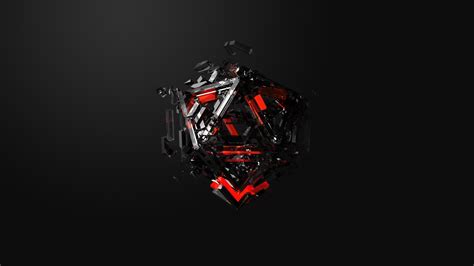 #4552286 #red, #cube, #black, #CGI, wallpaper - Mocah HD Wallpapers