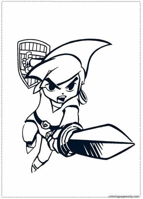 Zelda Wind Waker Coloring Page Free Printable Coloring Pages