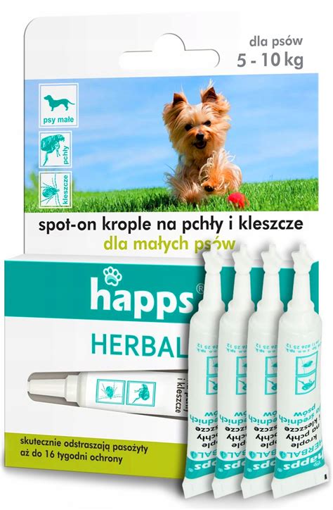 Krople Na Pch Y I Kleszcze Dla Ps W Ma Ych Kg Happs Herbal