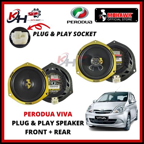 Perodua Viva Mohawk M Plug Play Way Coaxial Mid Bass Car Audio