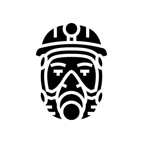 mining mask face glyph icon vector illustration 35559740 Vector Art at
