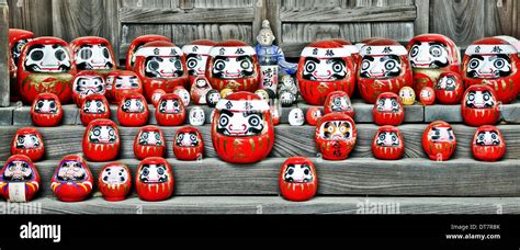 Darumas Or Dharma Dolls Round Japanese Traditional Doll Modeled After