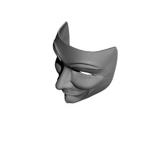 3D Printable Guy Fawkes Mask By Jacob Morin