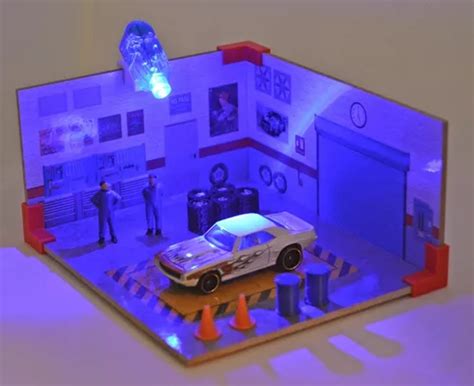 Diorama Para Autos Tipo Hot Wheels Taller Blanco Azul En Venta En Iztacalco Distrito