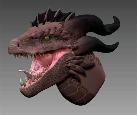 Artstation Dragon Head Wip