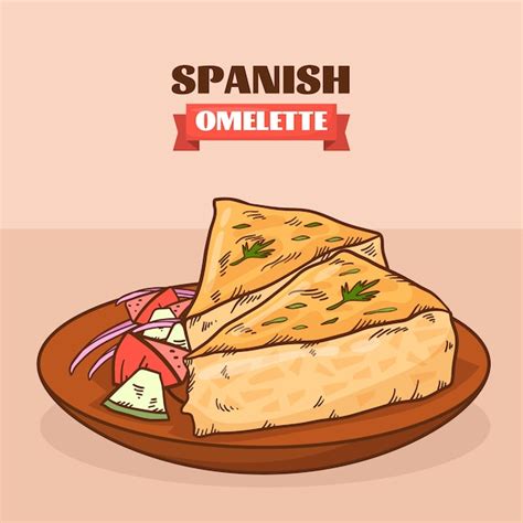 Ilustración De Tortilla Española Vector Premium